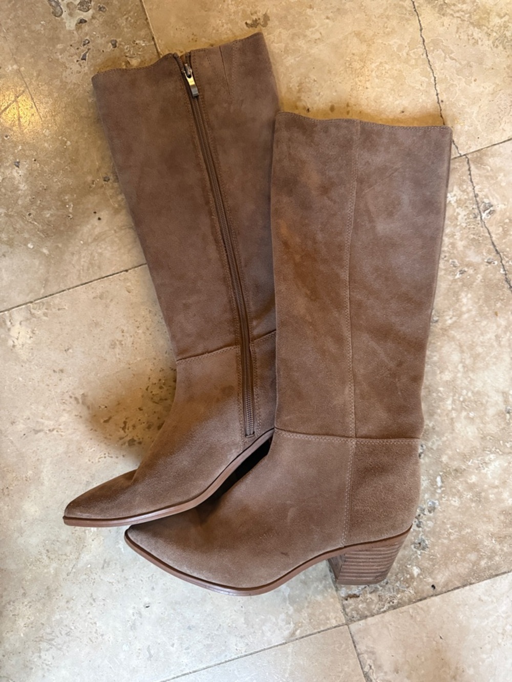 FRANCO SARTA SHARONA ladies, tall suede boots perfect condition size 7, Tan - Picture 9 of 11